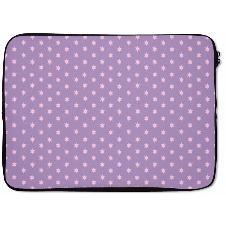 Laptop hülle - Lila – Rosa – Sterne – Geometrisch – Muster — 1