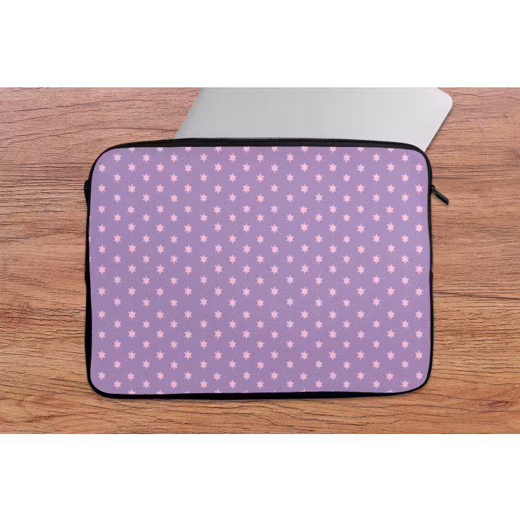 Laptop hülle - Lila – Rosa – Sterne – Geometrisch – Muster — 2