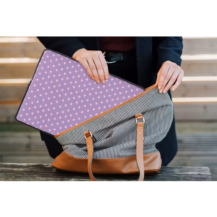 Laptop hülle - Lila – Rosa – Sterne – Geometrisch – Muster — 4