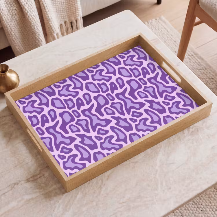 Tablett - Lila – Abstrakt – Leopard – Flecken – Groovy – Muster — 2