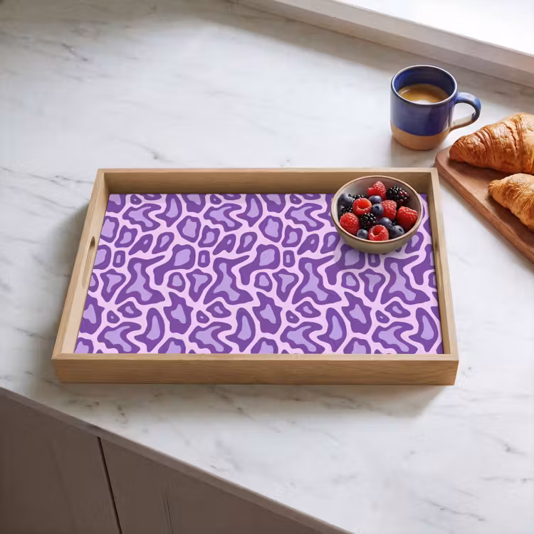 Tablett - Lila – Abstrakt – Leopard – Flecken – Groovy – Muster — 4