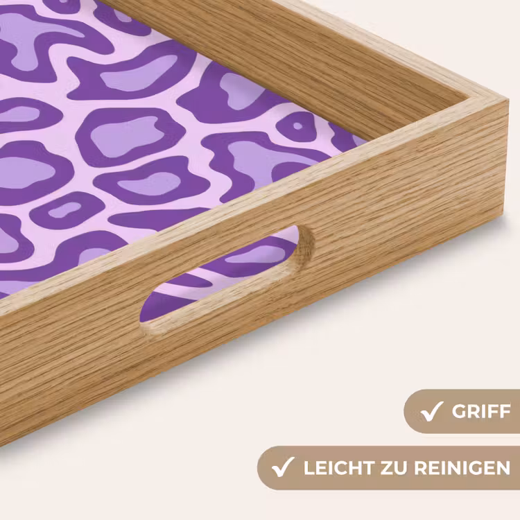 Tablett - Lila – Abstrakt – Leopard – Flecken – Groovy – Muster — 5