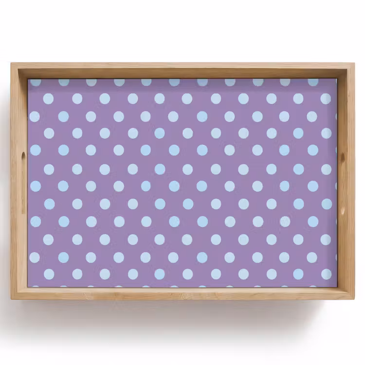 Tablett - Lila – Blau – Geometrisch – Punkte – Polka Dot – Muster — 1