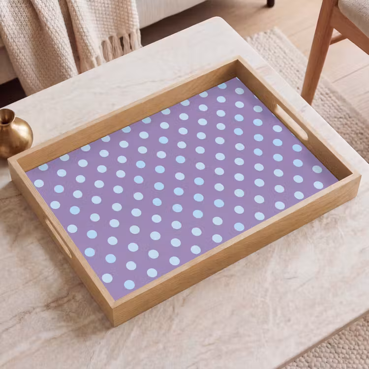 Tablett - Lila – Blau – Geometrisch – Punkte – Polka Dot – Muster — 2