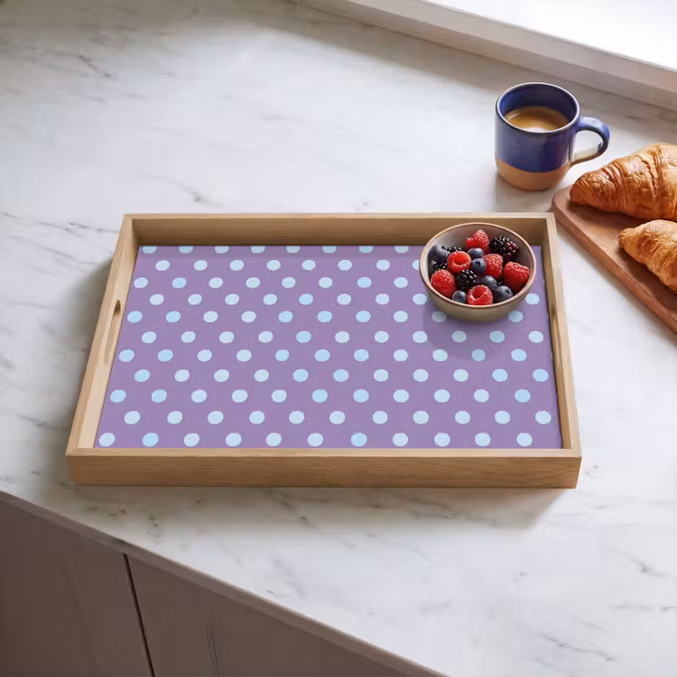 Tablett - Lila – Blau – Geometrisch – Punkte – Polka Dot – Muster — 4