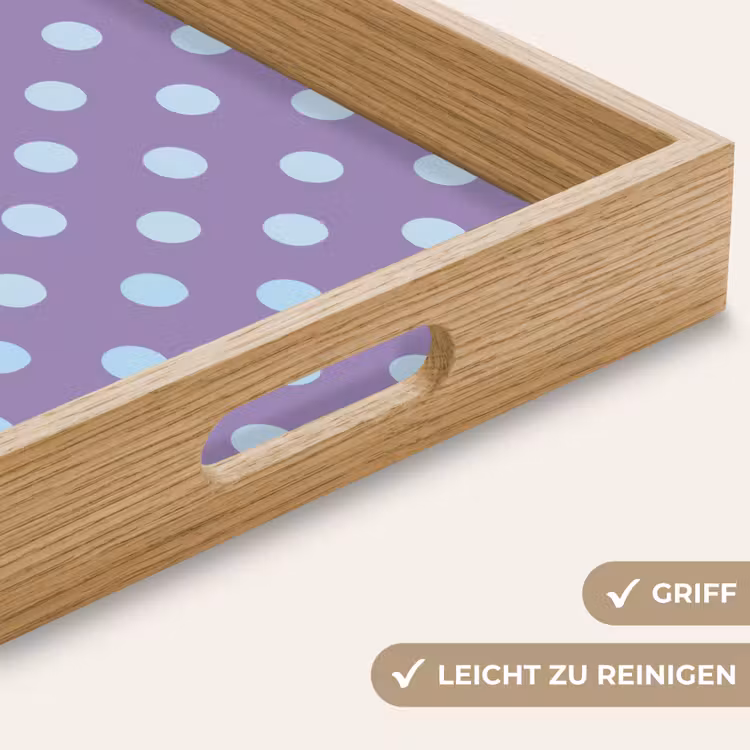 Tablett - Lila – Blau – Geometrisch – Punkte – Polka Dot – Muster — 5