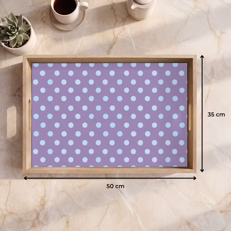 Tablett - Lila – Blau – Geometrisch – Punkte – Polka Dot – Muster — 9