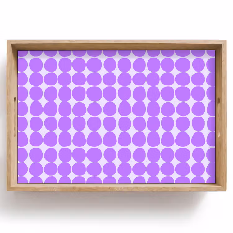 Tablett - Lila – Geometrisch – Punkte – Polka Dot – Muster — 1
