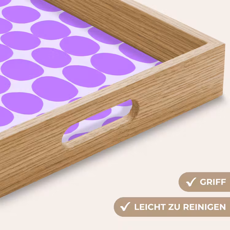 Tablett - Lila – Geometrisch – Punkte – Polka Dot – Muster — 5