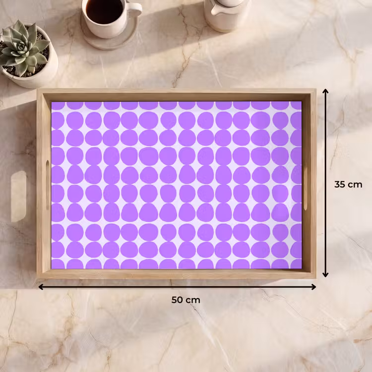 Tablett - Lila – Geometrisch – Punkte – Polka Dot – Muster — 9