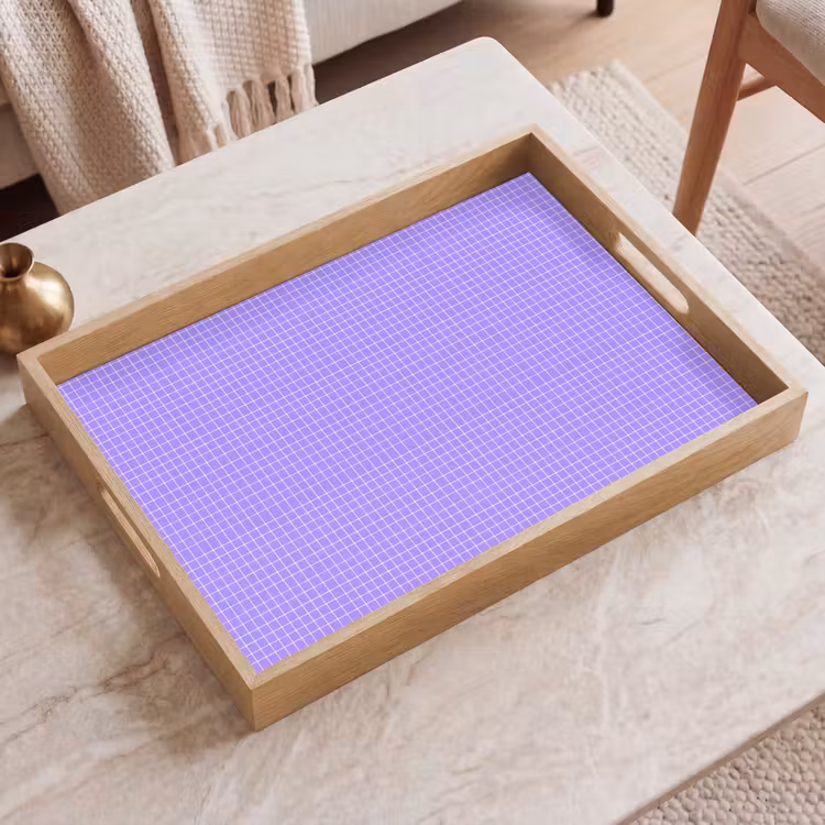 Tablett - Lila – Geometrisch – Raster – Minimalistisch – Muster — 2