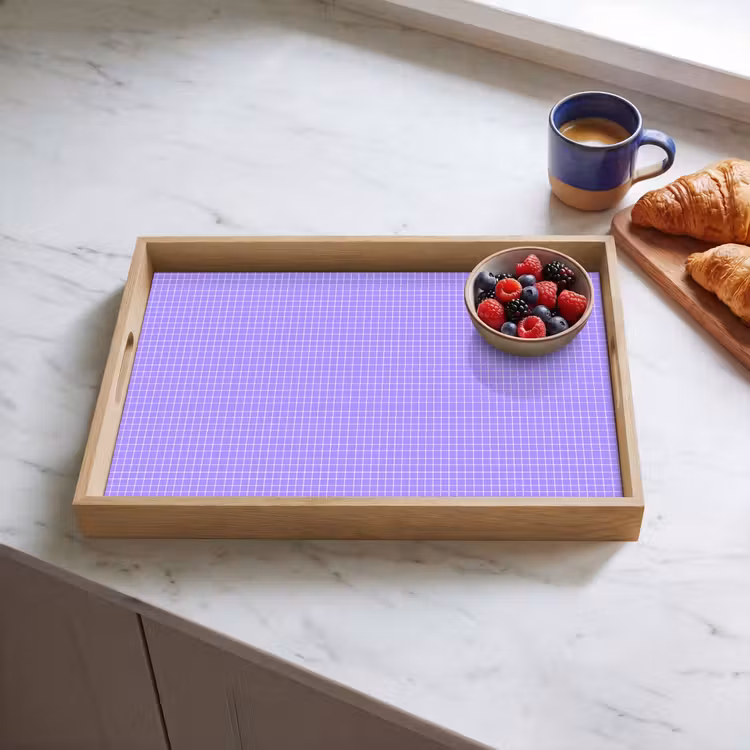 Tablett - Lila – Geometrisch – Raster – Minimalistisch – Muster — 4