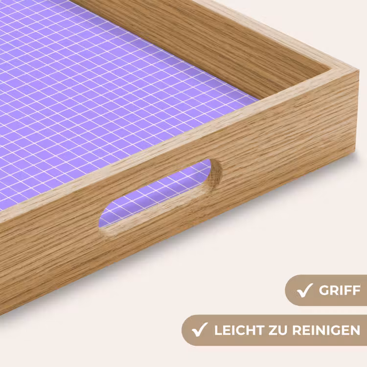Tablett - Lila – Geometrisch – Raster – Minimalistisch – Muster — 5