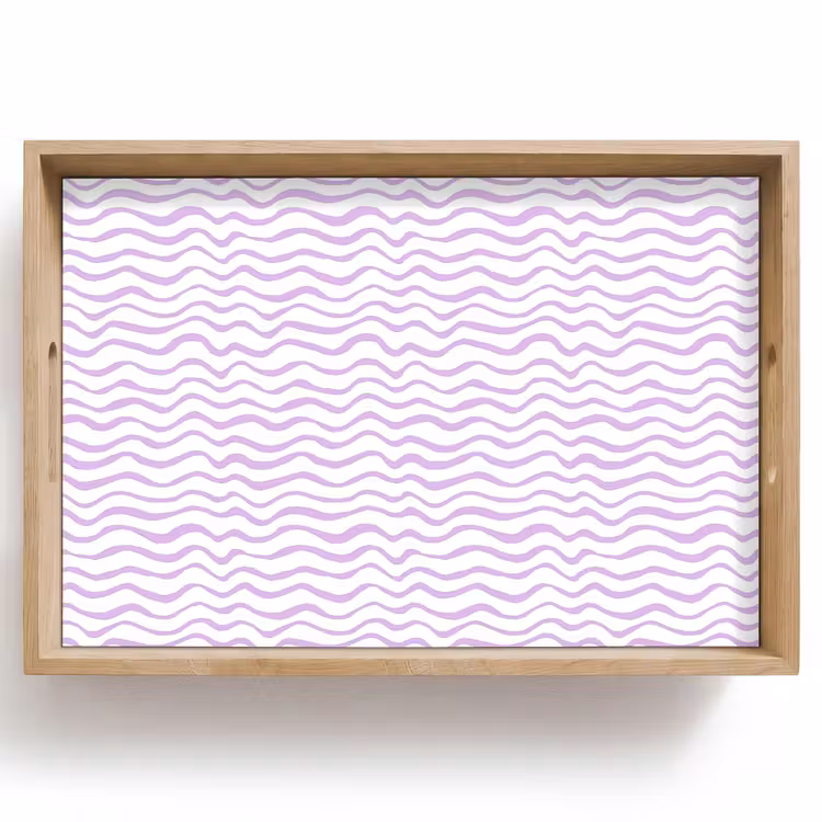 Tablett - Lila – Geometrisch – Wellen – Linien – Muster — 1