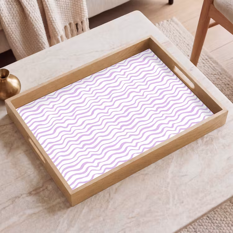 Tablett - Lila – Geometrisch – Wellen – Linien – Muster — 2