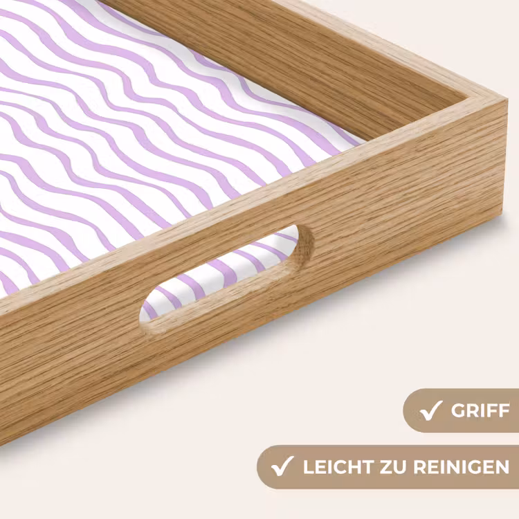 Tablett - Lila – Geometrisch – Wellen – Linien – Muster — 5