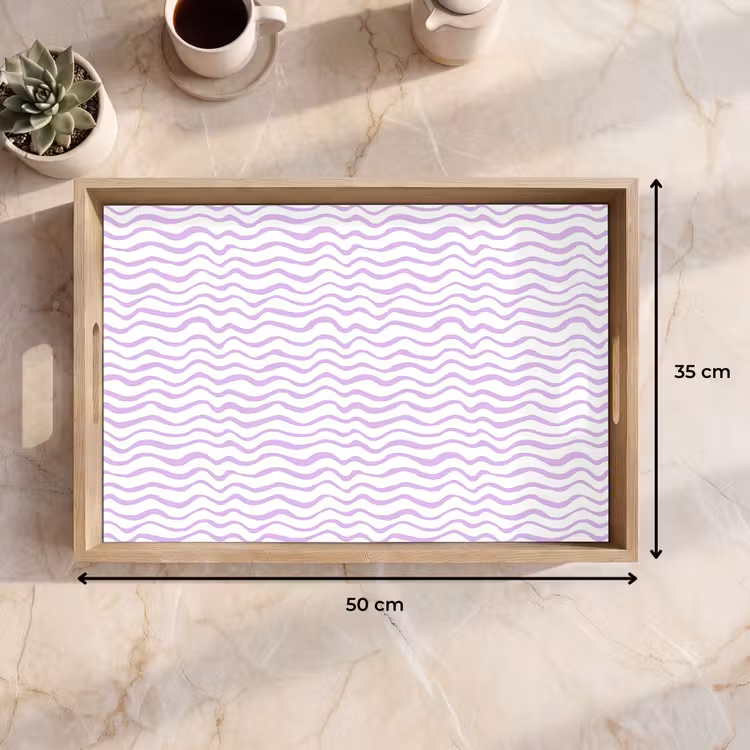 Tablett - Lila – Geometrisch – Wellen – Linien – Muster — 9
