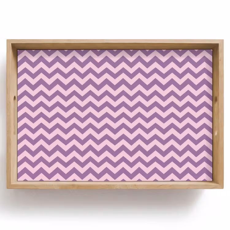 Tablett - Lila – Rosa – Geometrisch – Chevron – Zickzack – Muster — 1