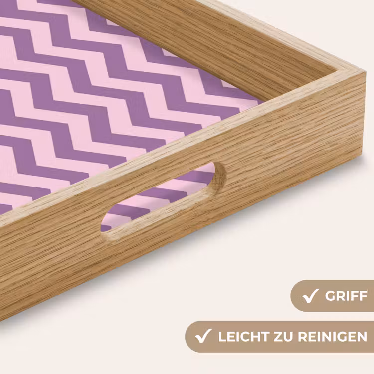 Tablett - Lila – Rosa – Geometrisch – Chevron – Zickzack – Muster — 5