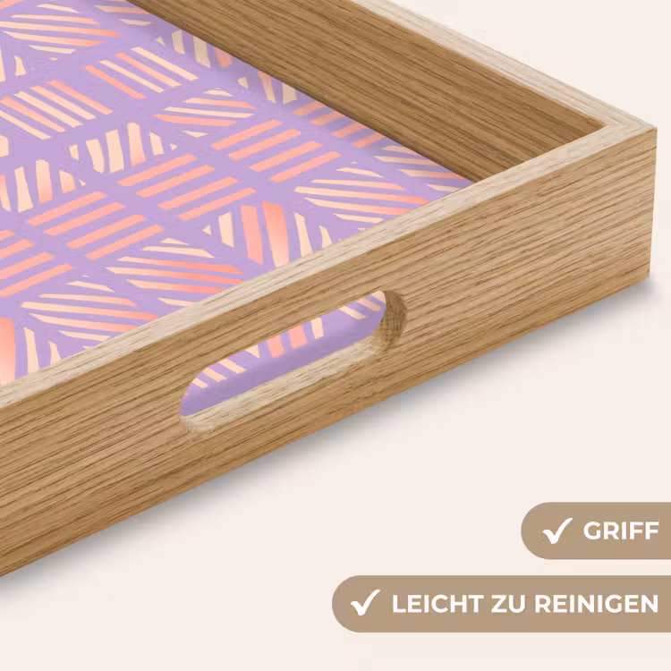 Tablett - Lila – Rosa – Geometrisch – Streifen – Blöcke – Muster — 5