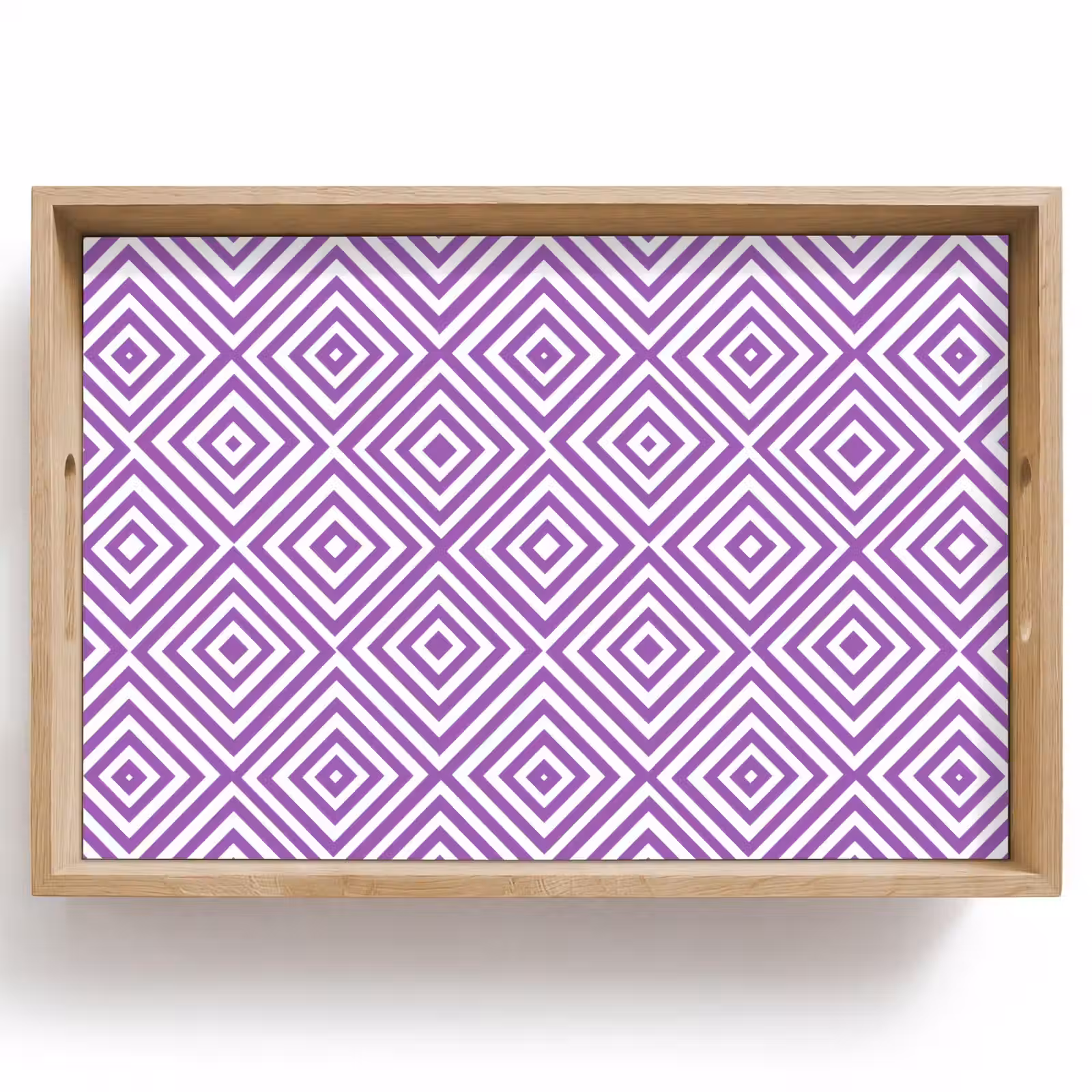 Tablett - Lila – Geometrisch – Rauten – Konzentrisch – Muster — 1