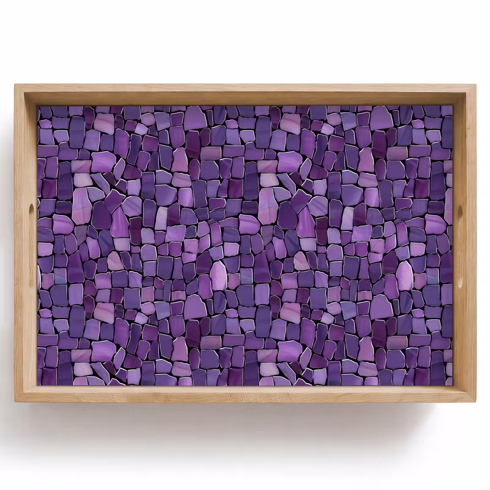Tablett - Lila – Mosaik – Scherben – Stein – Muster — 1