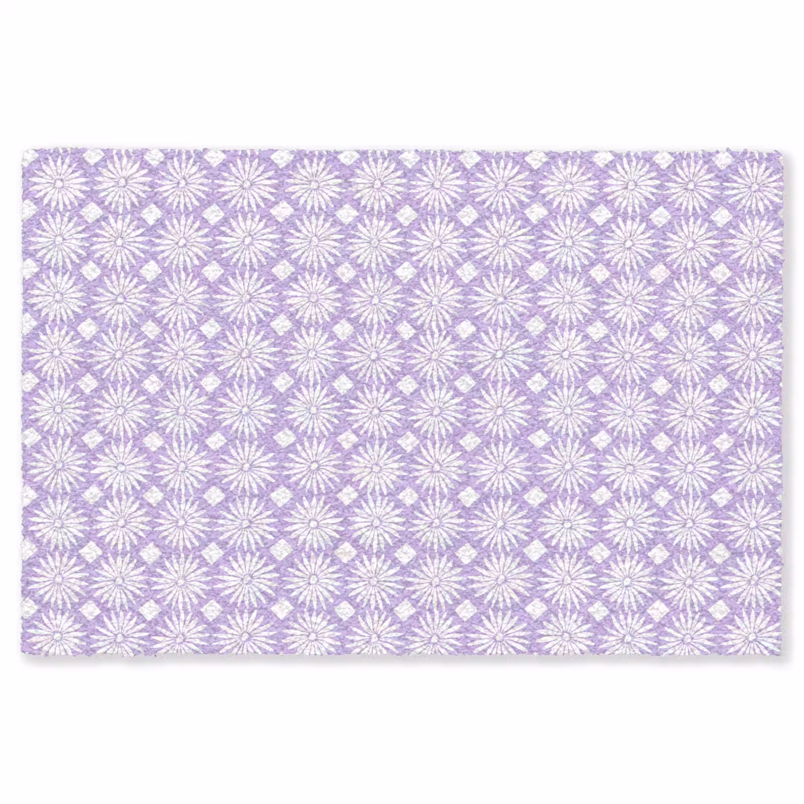 Teppich - Lila – Botanisch – Blumen – Gänseblümchen – Muster — 1