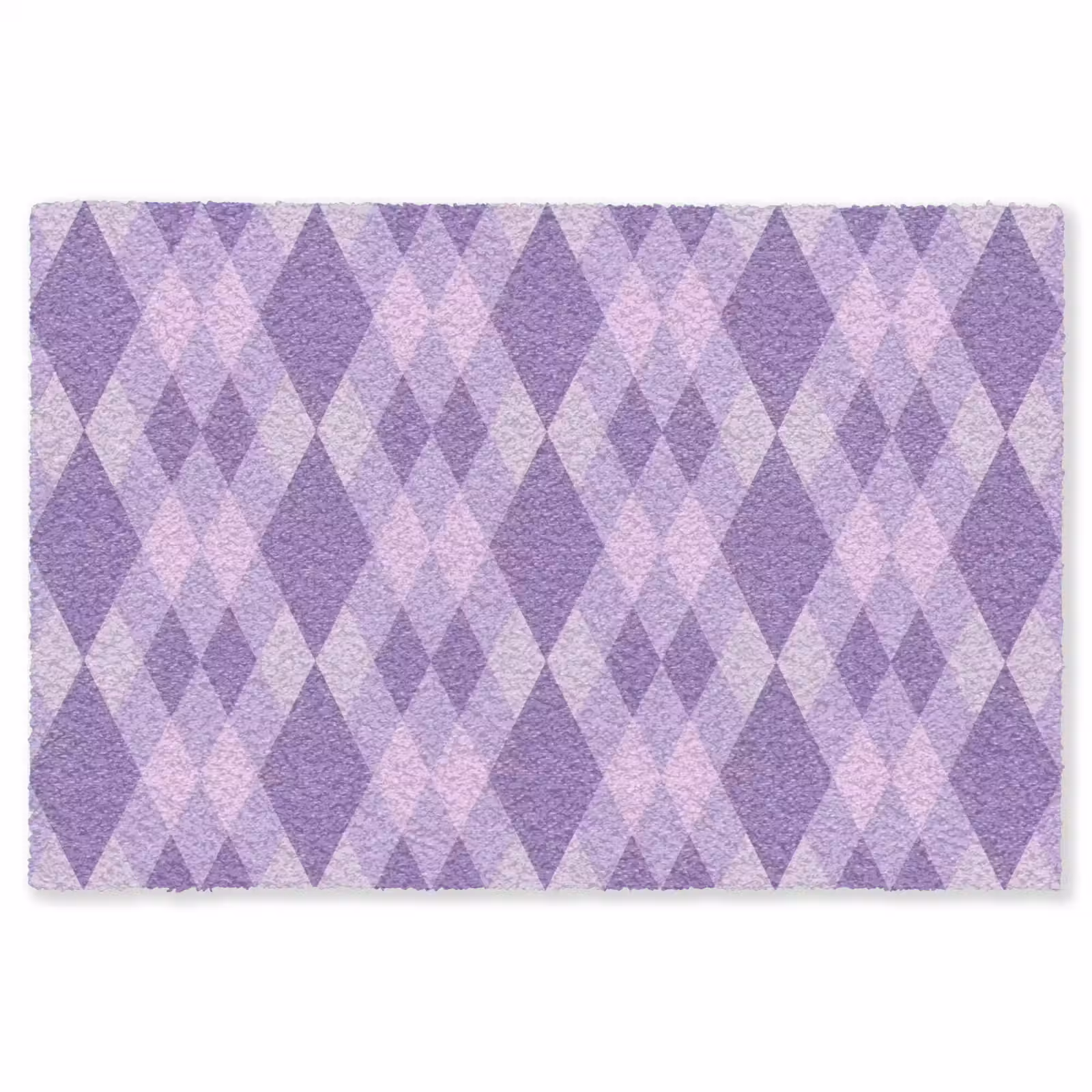 Teppich - Lila – Geometrisch – Rauten – Argyle – Muster — 1