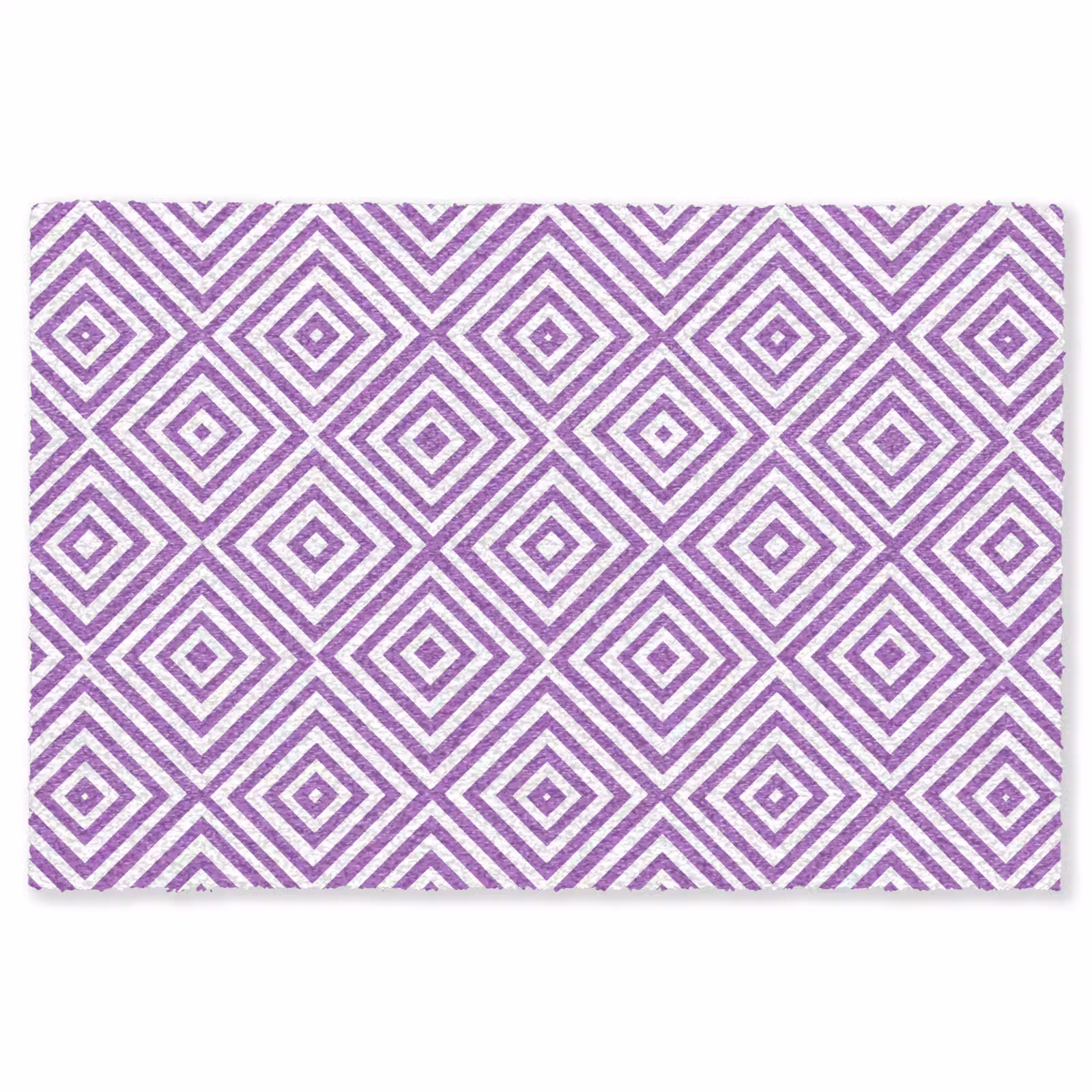 Teppich - Lila – Geometrisch – Rauten – Konzentrisch – Muster — 1