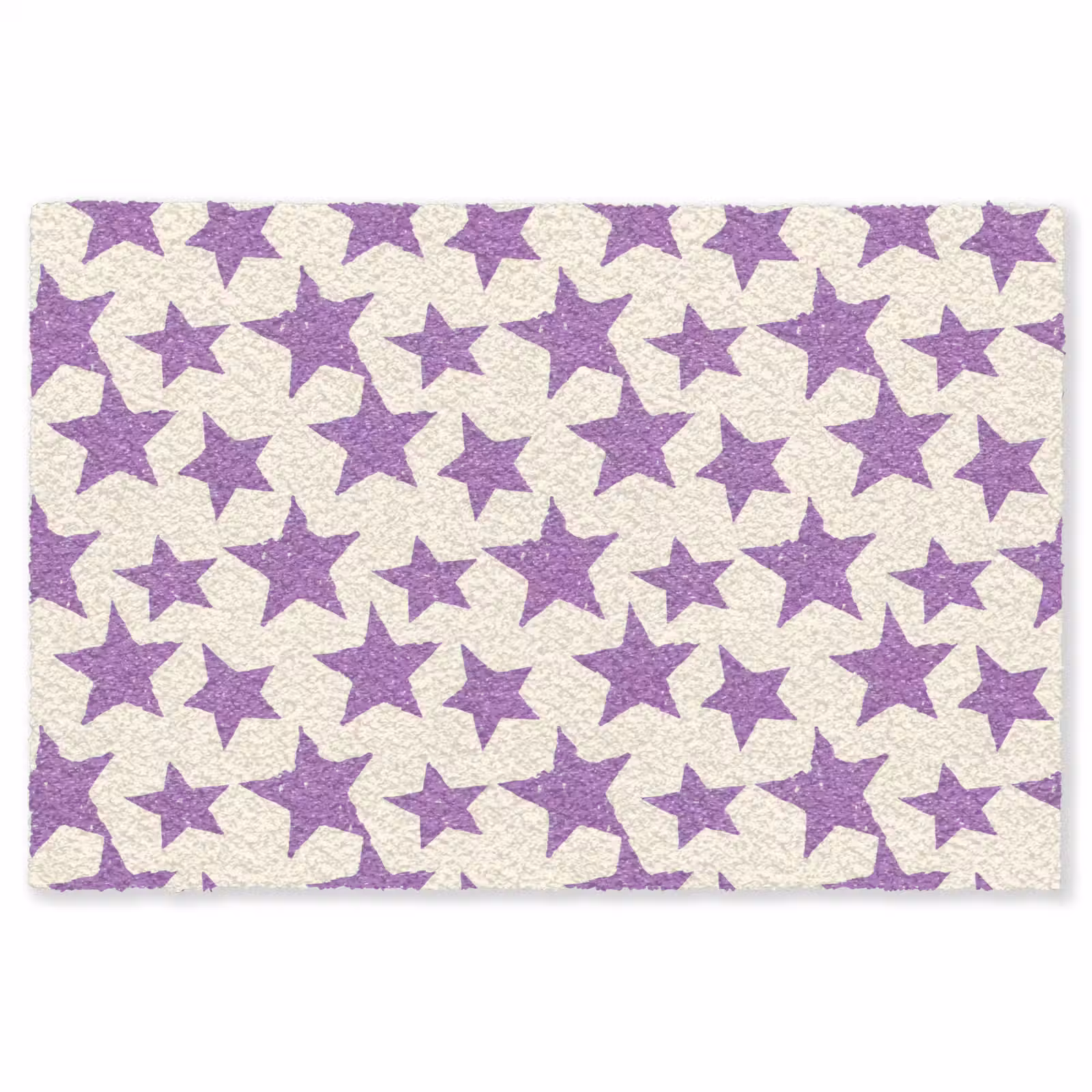 Teppich - Lila – Geometrisch – Sterne – Stempel – Muster — 1