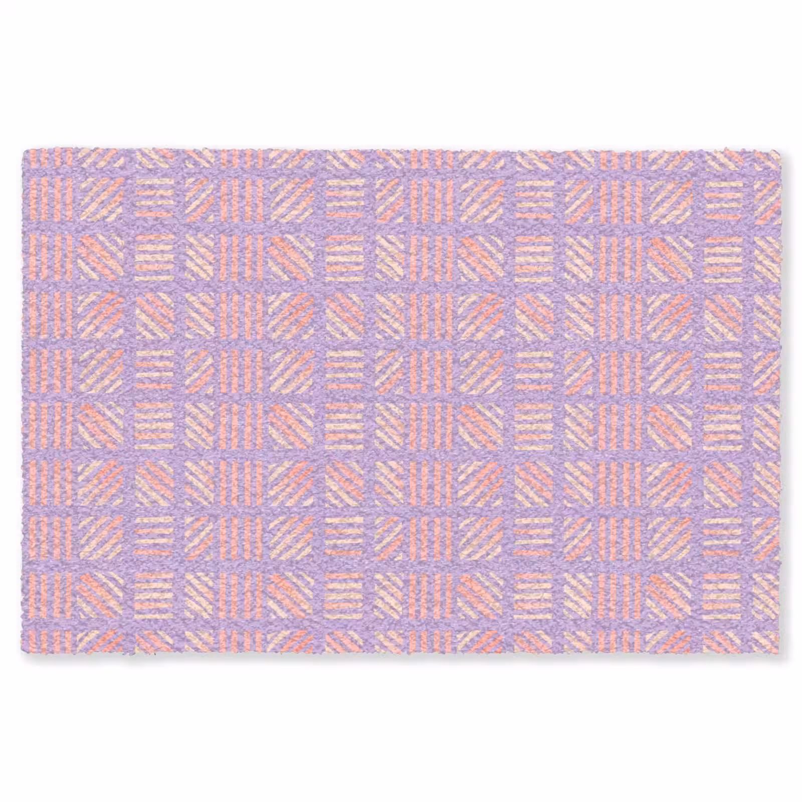 Teppich - Lila – Rosa – Geometrisch – Streifen – Blöcke – Muster — 1