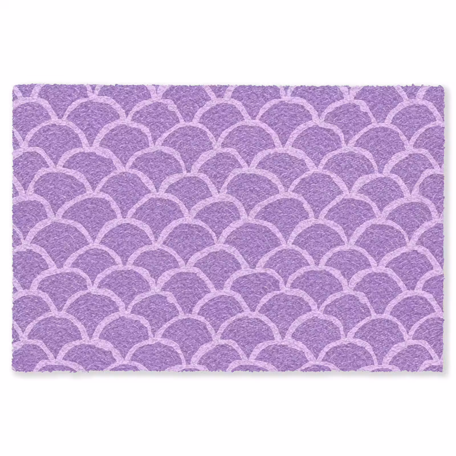 Teppich - Lila – Schuppen – Muscheln – Handgezeichnet – Muster — 1