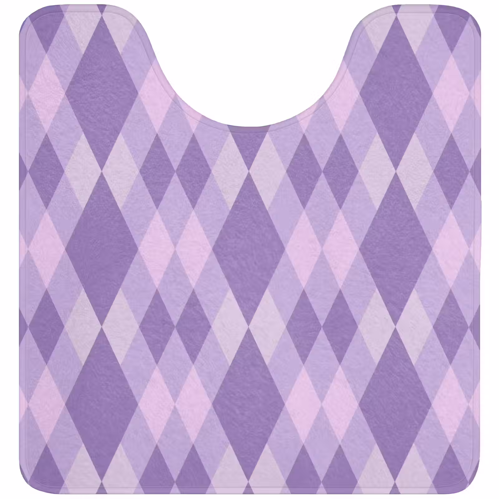 WC Vorleger - Lila – Geometrisch – Rauten – Argyle – Muster — 1
