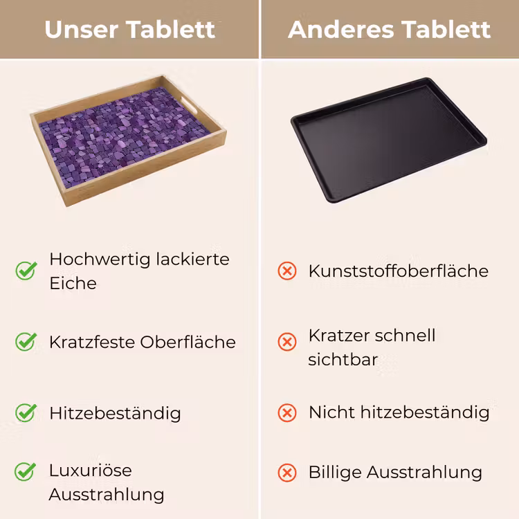 Tablett - Lila – Mosaik – Scherben – Stein – Muster — 3