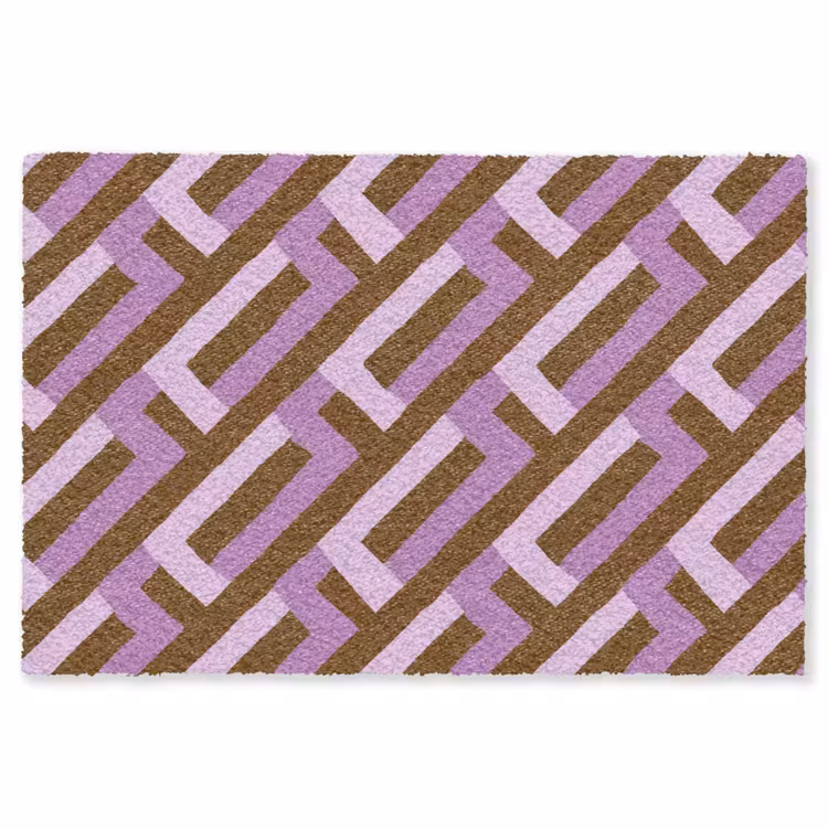 Teppich - Braun – Rosa – Geometrisch – Mäander – Muster — 1