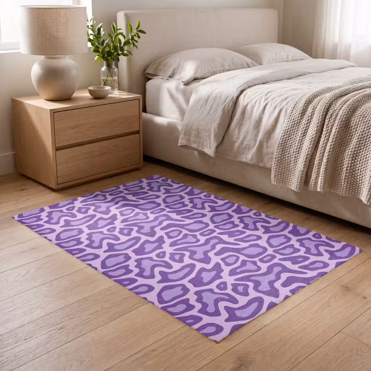 Teppich - Lila – Abstrakt – Leopard – Flecken – Groovy – Muster — 5
