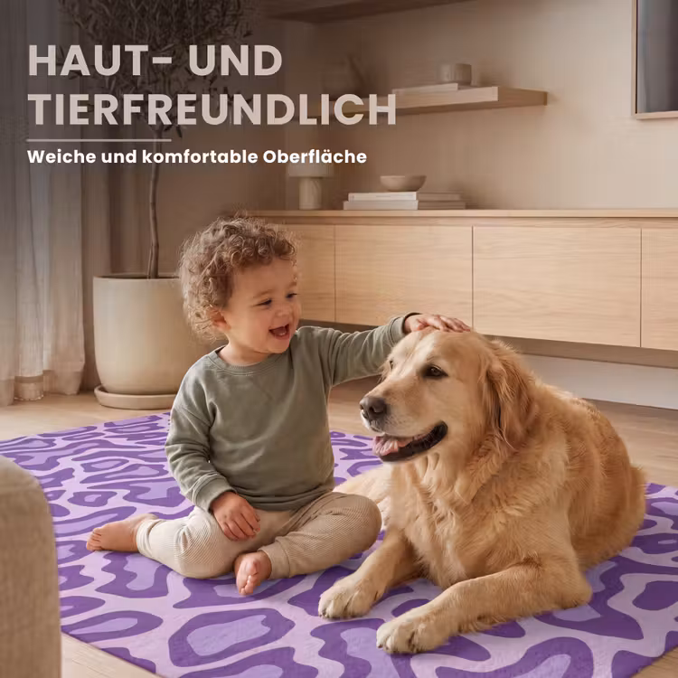 Teppich - Lila – Abstrakt – Leopard – Flecken – Groovy – Muster — 6