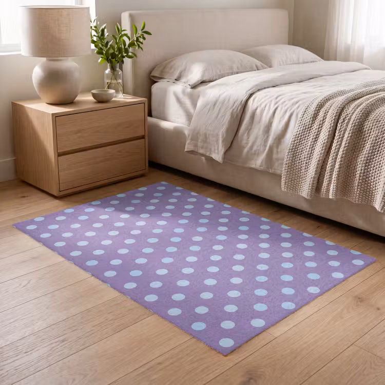 Teppich - Lila – Blau – Geometrisch – Punkte – Polka Dot – Muster — 5