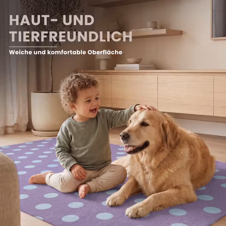 Teppich - Lila – Blau – Geometrisch – Punkte – Polka Dot – Muster — 6