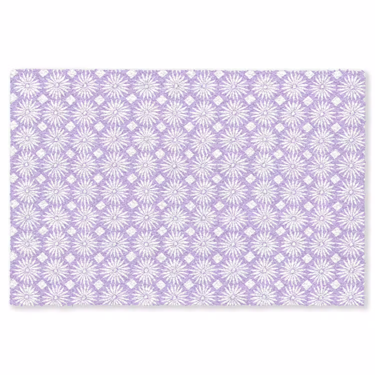 Teppich - Lila – Botanisch – Blumen – Gänseblümchen – Muster — 1