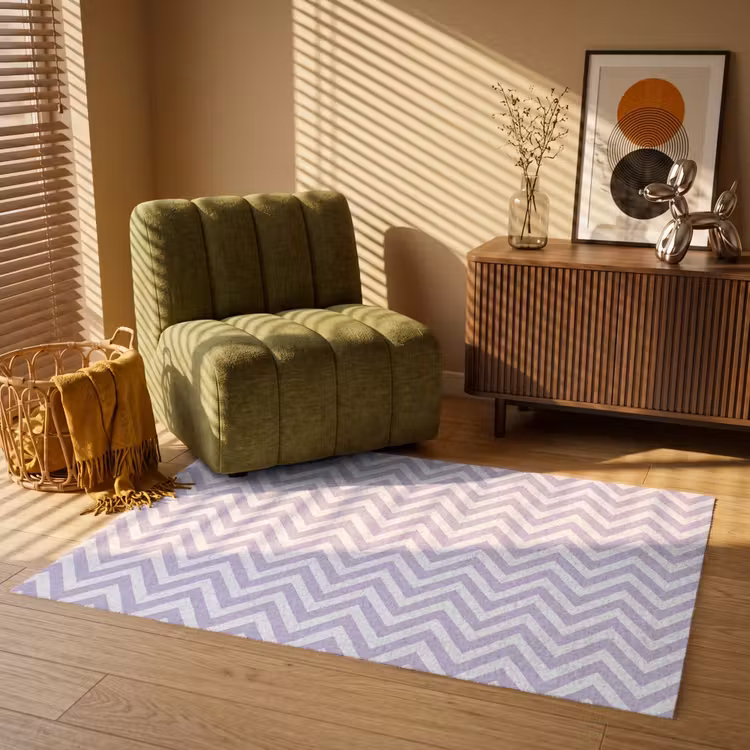 Teppich - Lila – Geometrisch – Chevron – Zickzack – Muster — 2