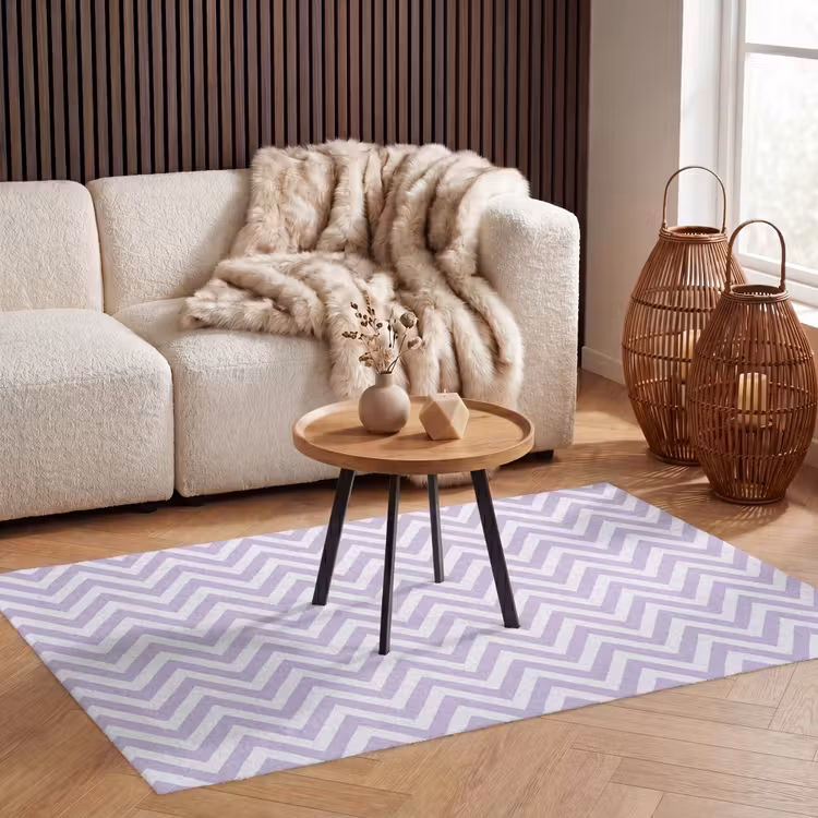Teppich - Lila – Geometrisch – Chevron – Zickzack – Muster — 3