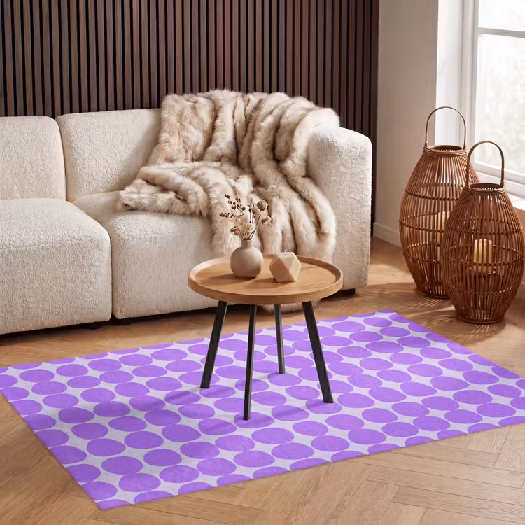 Teppich - Lila – Geometrisch – Punkte – Polka Dot – Muster — 3