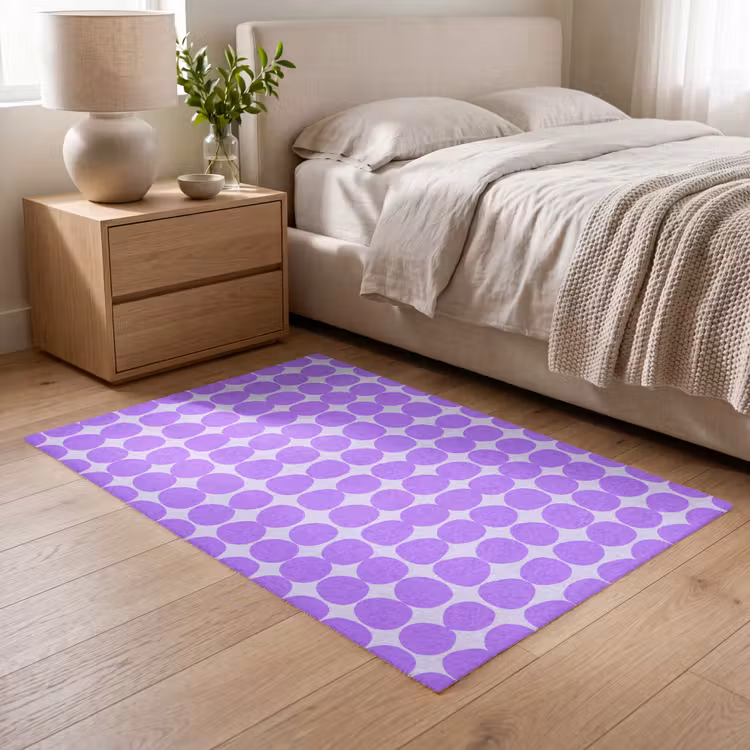 Teppich - Lila – Geometrisch – Punkte – Polka Dot – Muster — 5