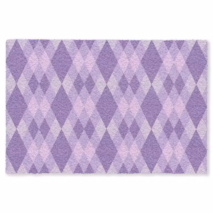 Teppich - Lila – Geometrisch – Rauten – Argyle – Muster — 1