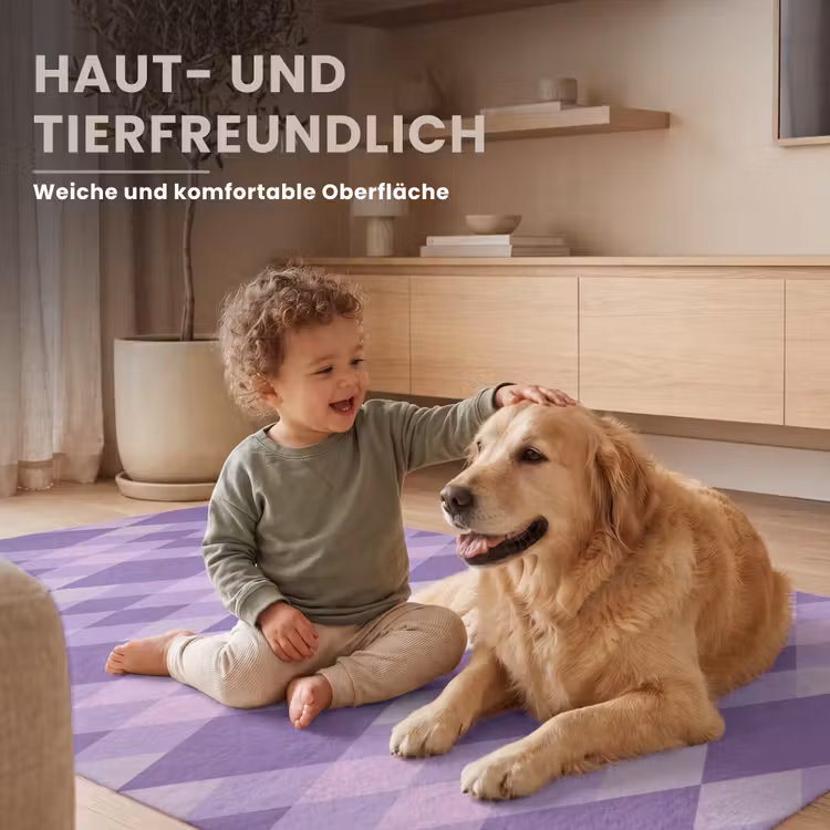 Teppich - Lila – Geometrisch – Rauten – Argyle – Muster — 6