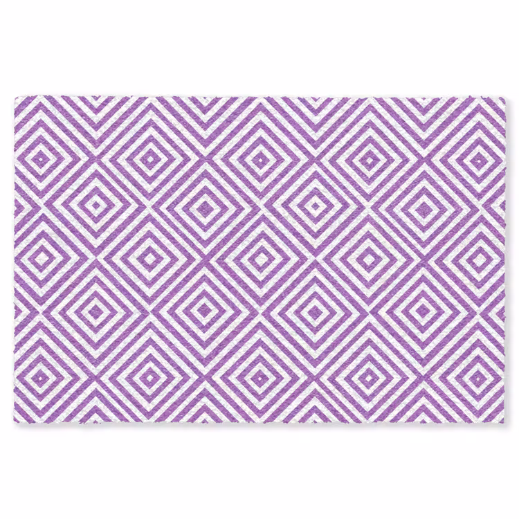 Teppich - Lila – Geometrisch – Rauten – Konzentrisch – Muster — 1