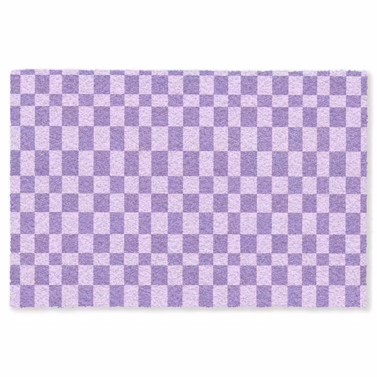 Teppich - Lila – Geometrisch – Schachbrettmuster – Blöcke – Muster — 1