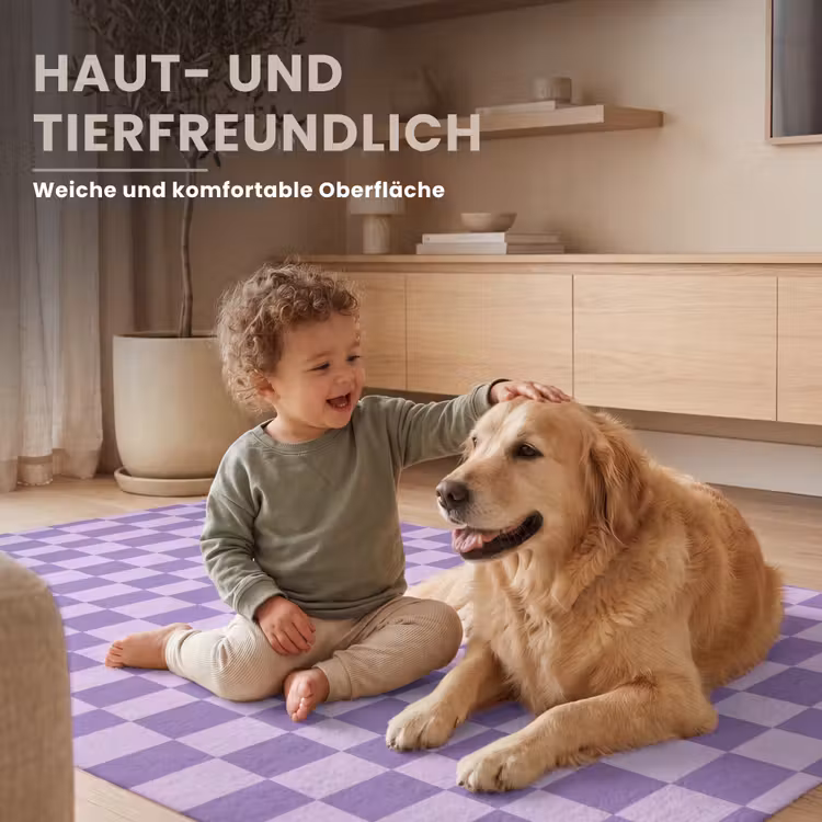 Teppich - Lila – Geometrisch – Schachbrettmuster – Blöcke – Muster — 6