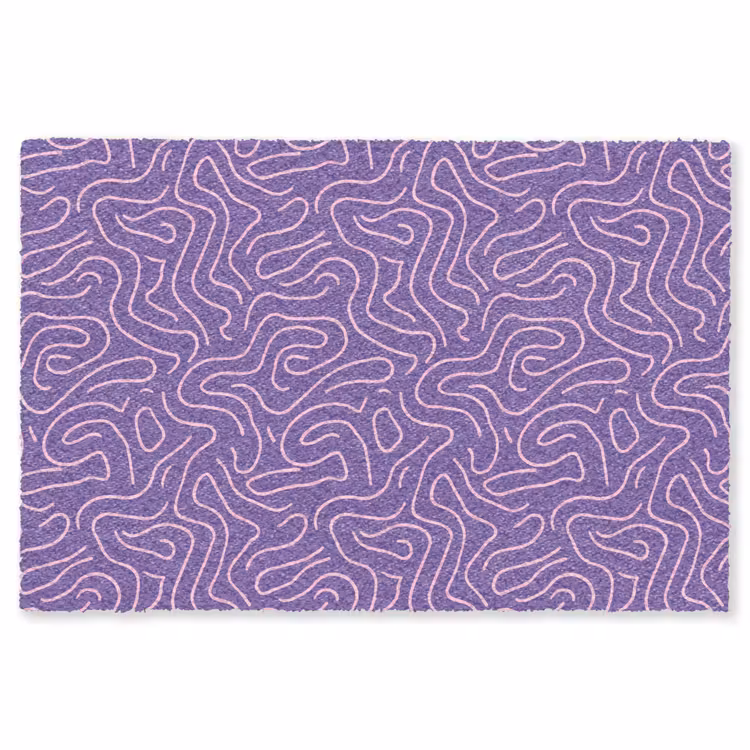 Teppich - Lila – Rosa – Abstrakt – Linien – Labyrinth – Muster — 1